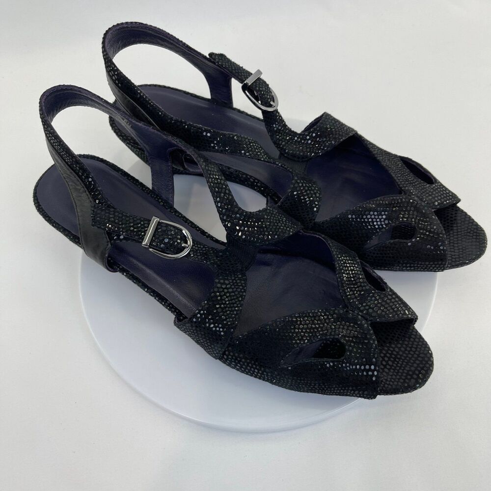 Vaneli Platform Sandal Shoes Slingback Strap | Black | Women's 8 N